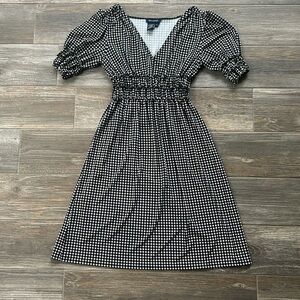 Black/White peasant dress